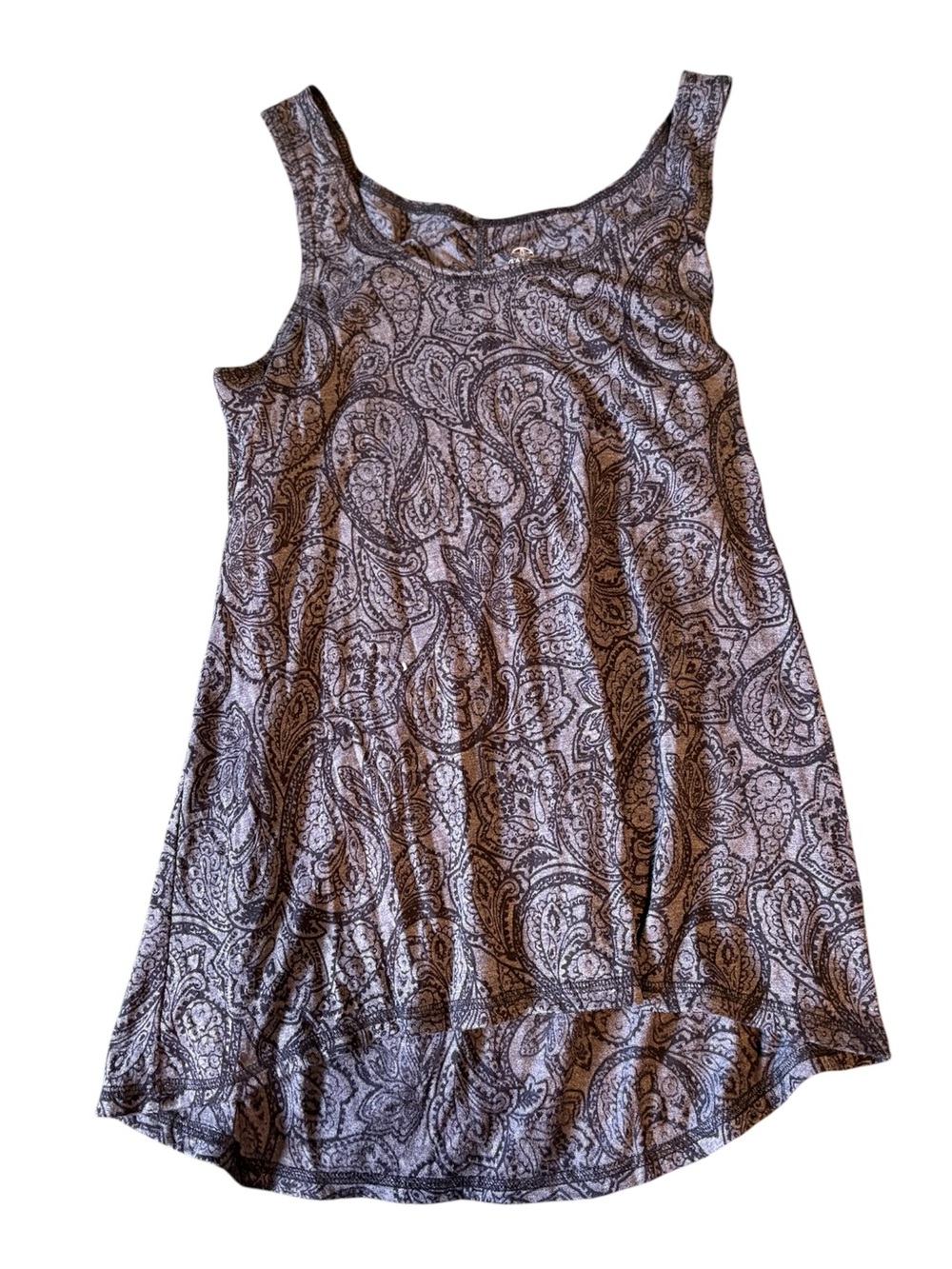 GAIAM Black Paisley Scoop Neck Tank
